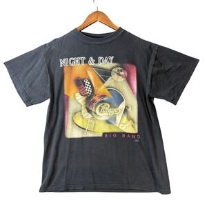 Vintage 1995 Chicago Night & Day Big Band Tour T-Shirt Black Large Winterland